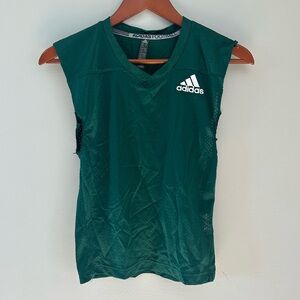 Boys Adidas Football Sleeveless Practice Jersey Medium 11-12 Years